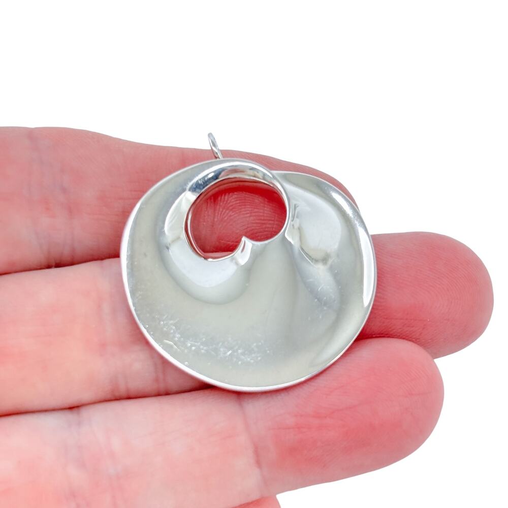 Vintage Georg Jensen Sterling Silver 925 Hidden Heart Pendant